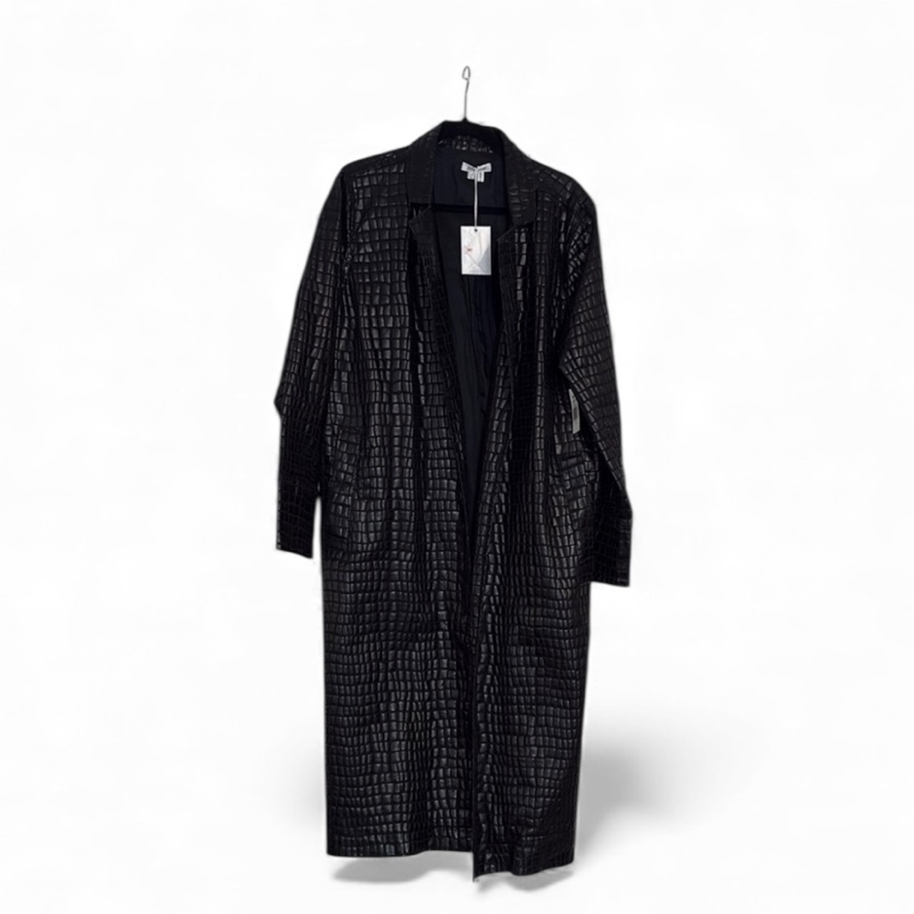 Good American Black Trench Coat